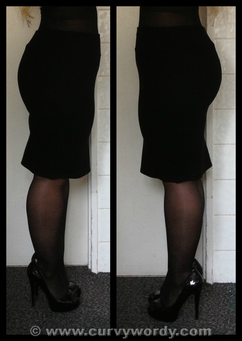 Curvy Wordy: F&F Clothing At Tesco Black Ponte Pencil Skirt 16